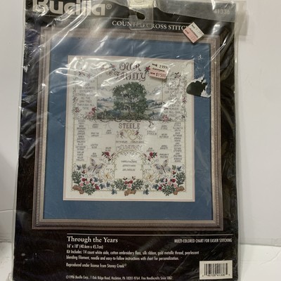 ''THROUGH THE YEARS'' Bucilla Counted Cross Stitch Kit Family Tree