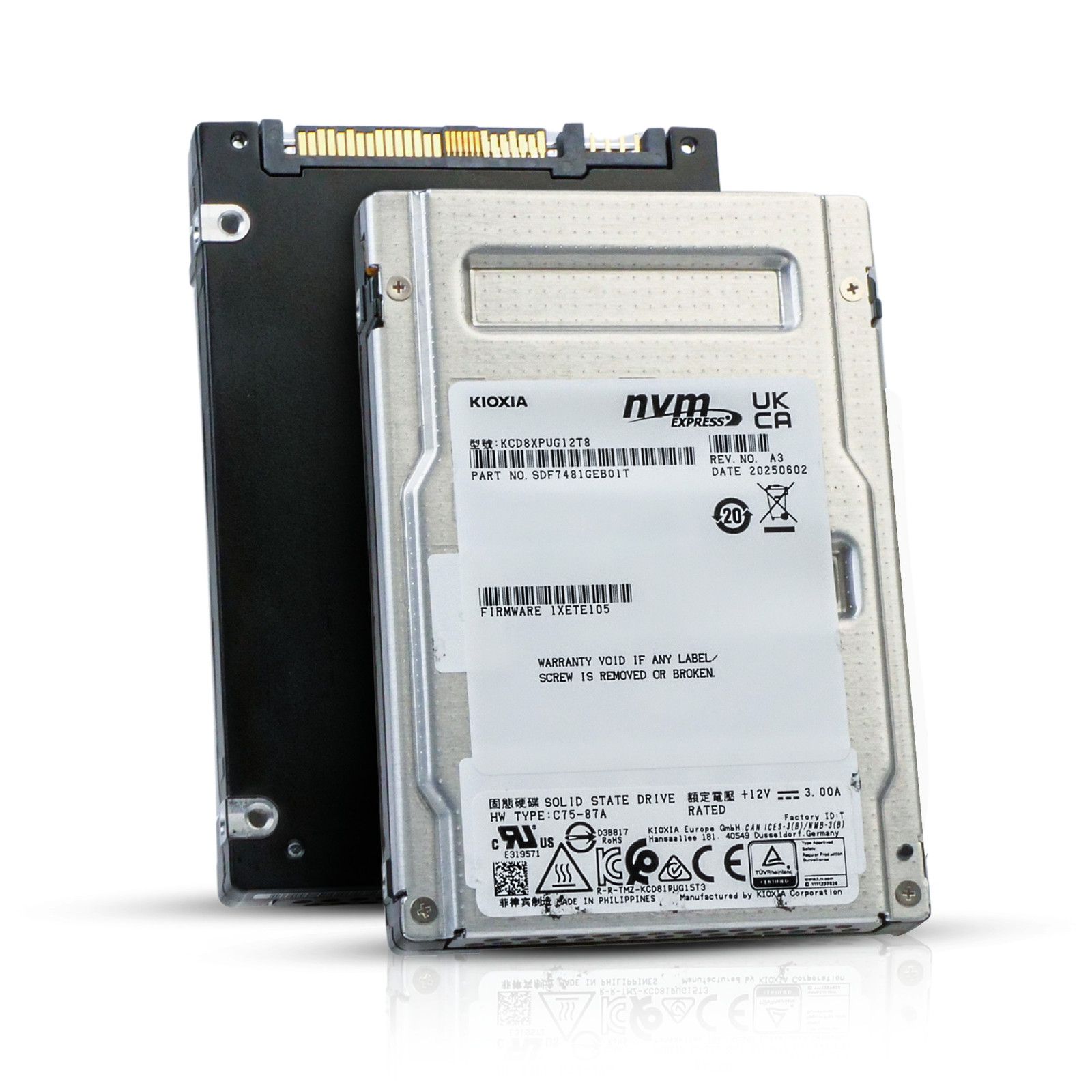 Kioxia CD8P-V 12.8TB KCD8XPUG12T8 3 DWPD PCIe Gen5 x4 16GB/s U.3 NVMe 2.5