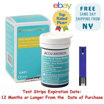 Accu-Answer iSaw Uric Acid Test Strips-25 Test Strips Total-USA Seller