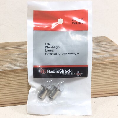 RadioShack PR2 Flashlight Light Bulb Lamp C Or D Flashlight 2 272-1120 2 Pack