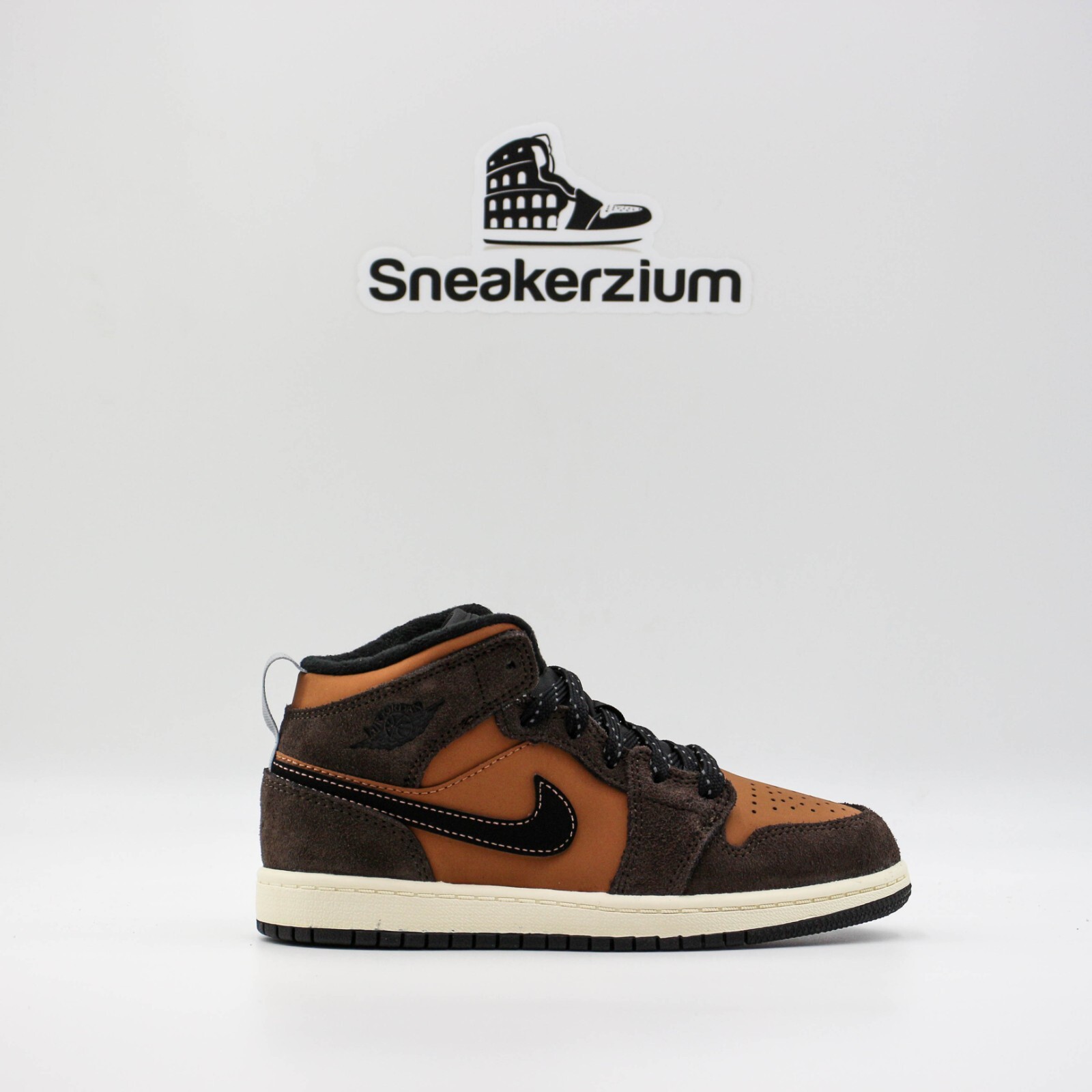 

Nike Air Jordan 1 Mid SE Earth Tone Chocolate DC7294-200 мужские/PS размеры, Коричневый, Air Jordan 1