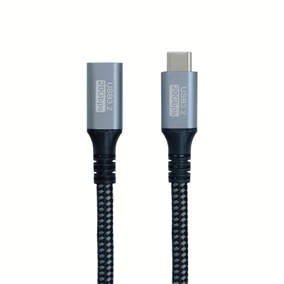 1M (3.28Ft) USB 3.2 Gen2 20Gbps  USB-C Type-C Extension Cable Fast Charging