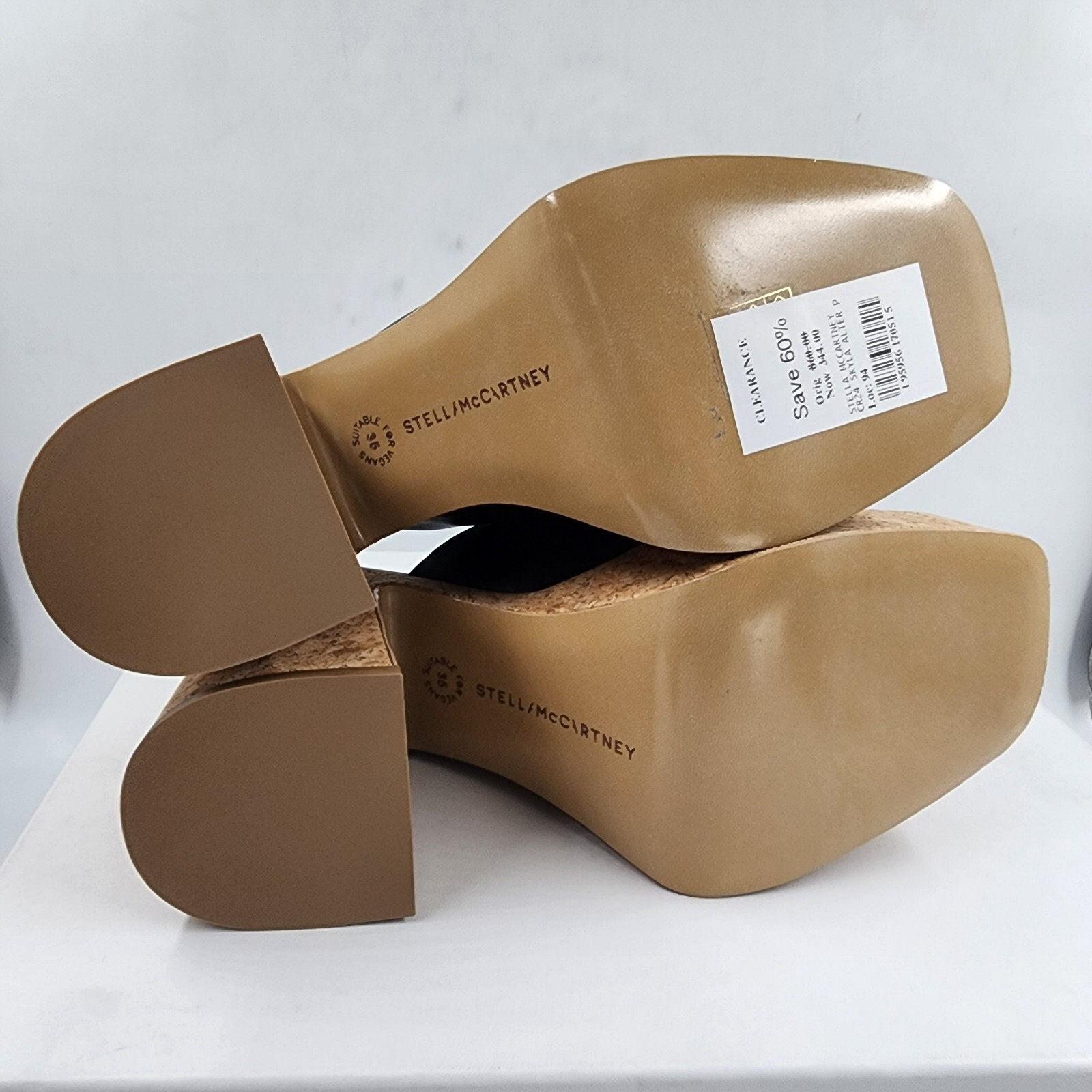 Stella McCartney Skyla Alter Eco Platform Sandals Women's 35/5US Black Slip On - Picture 5 of 19