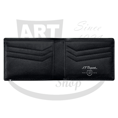 Pre-owned St Dupont S.t. Dupont Punched Black 6 Credit Card Billfold Wallet, 170401dc