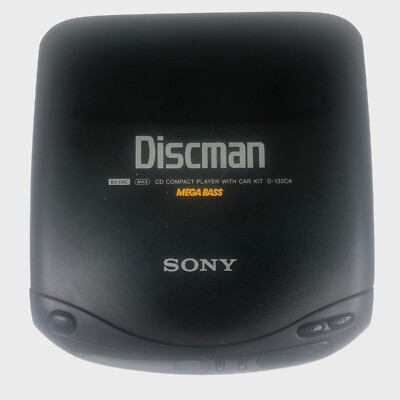 Vintage Sony Discman Mega Bass D-132CK Personal CD Player For Repair