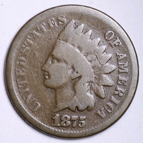 1875 INDIAN HEAD CENT G/VG FREE SHIPPING LOWEST PRICES ON THE BAY