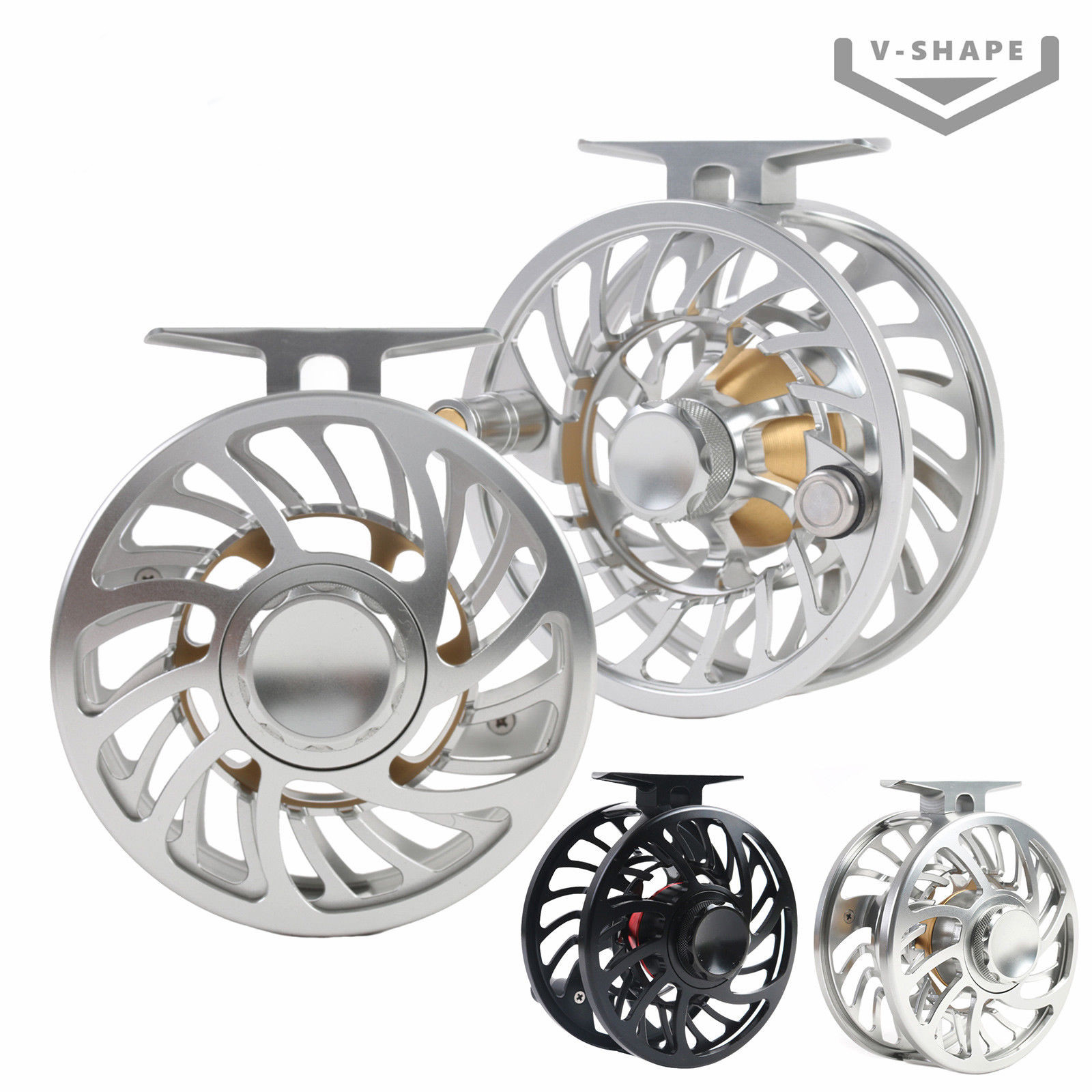 5//7 7//9 9//10 10//12WT Fly Fishing Reels Best Grade Aluminum V-Spool Waterproof
