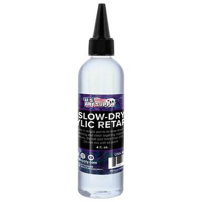 U.S. Art Supply Artist Acrylic Fluid Retarder Medium - 4-Ounce Bottle