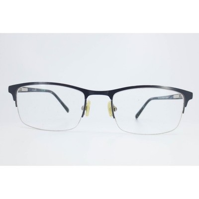 B.U.M. Equipment Tasteful Midnight Blue Semi Rimless Eyeglass Frames 52-19-140