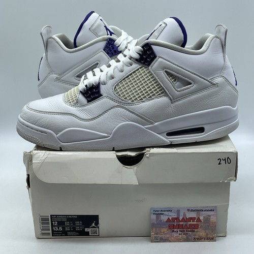 靴 JORDAN BRAND AIR JORDAN 4 RETRO NIKE AIR JORDAN 4 RETRO COOL GREY (2019) - SIZE 12 (with