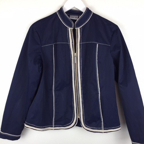 CHICO’S Crochet Nylon Blend Jacket Size 1