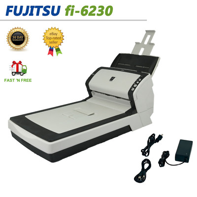 Fujitsu fi-6230 High Speed ADF+Flatbed Duplex Document Color Scanner w/Bundle