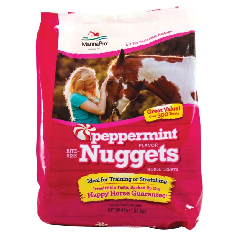 MannaPro Peppermint Flavor Bite-Size Nuggets Horse Treats - 4#