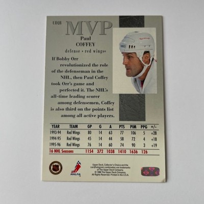 1996 Upper Deck Collector's Choice MVP #UD28 Paul Coffey
