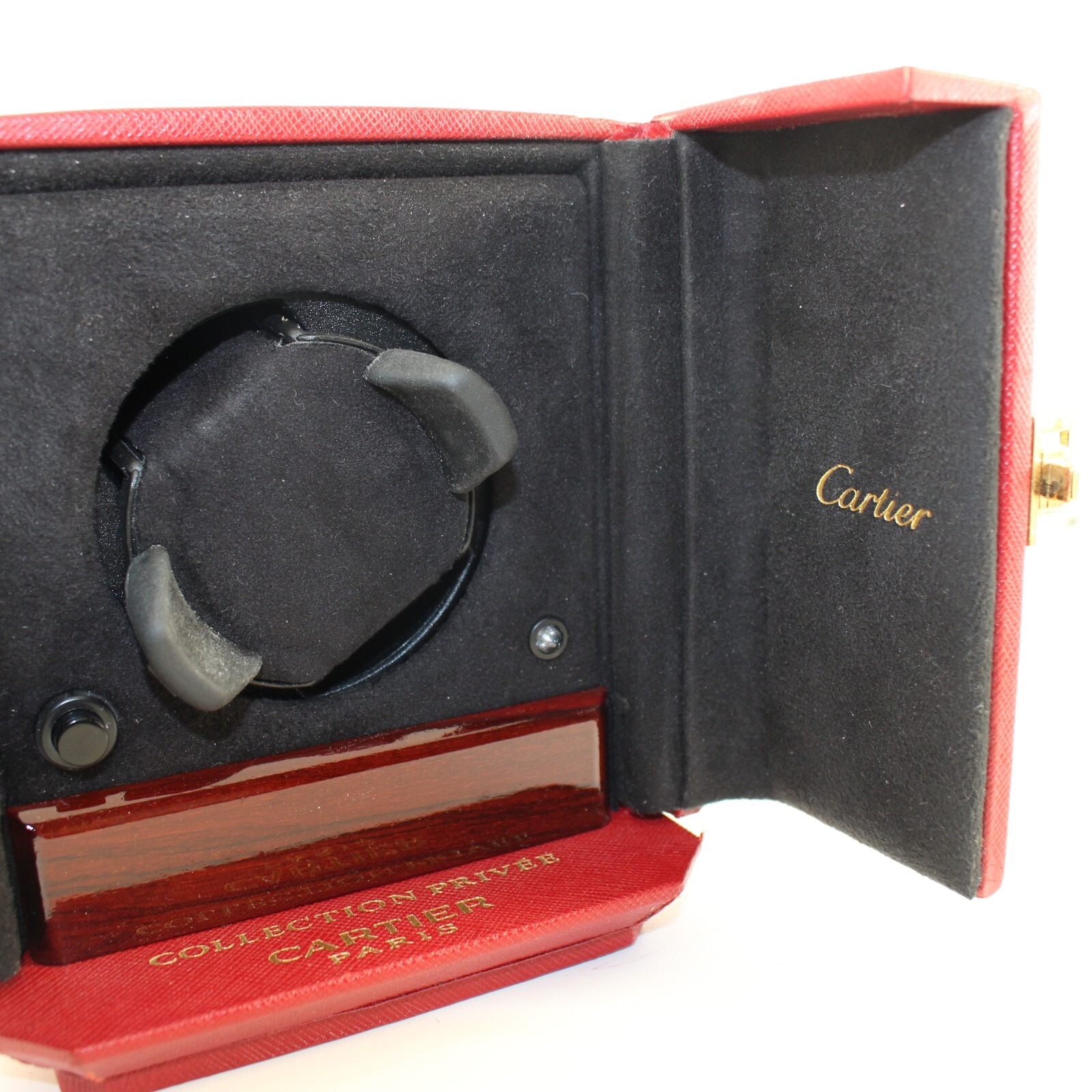 GENUINE CARTIER WATCH WINDER COLLECTION PRIVEE AUTOMATIC MECHANICAL LEATHER RED - Picture 5 of 12