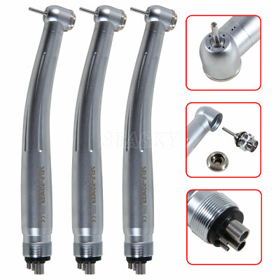 3 Dental High Speed Handpiece Pedo Pediatric Push Button 4Holes water spray