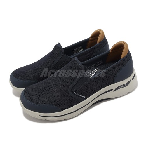 Skechers Go Walk Arch Fit-Robust Comfort Темно-синие Мужские слипоны Повседневная 216264-NVY