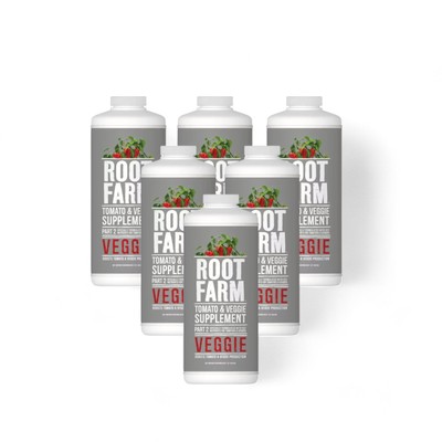 Root Farm Tomato & Veggie Supplement Nutrient for Hydroponic Plants, 6 Pack