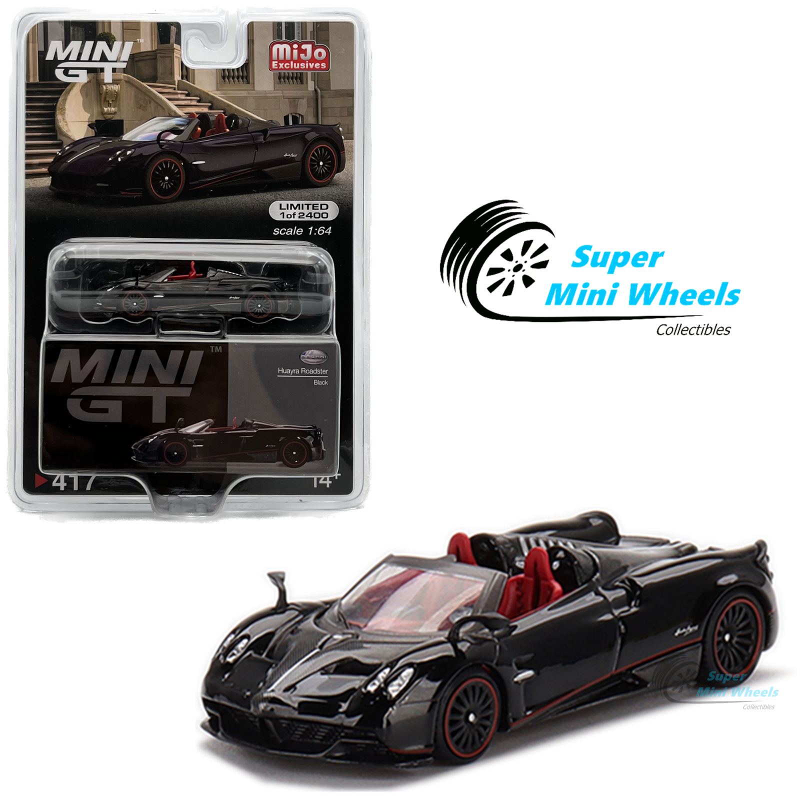MINI GT 50 Pagani Huayra Roadster Rosso Monza RHD Asia