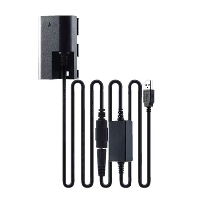 DR-E6 DC Coupler LP-E6 Dummy Battery+USB Power Cable for Canon 90D 7D2 5D4 R5