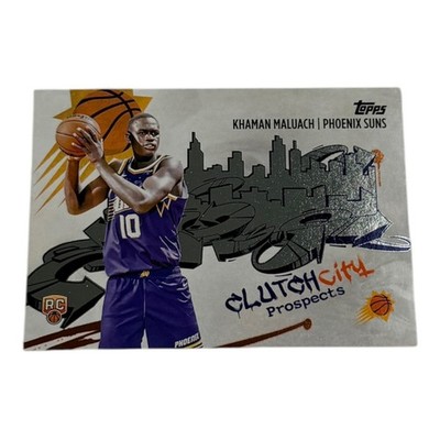2025 Topps Clutch City Prospects Khaman Maluach Phoenix Suns RC CC-10 Basketball