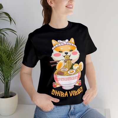Funny Shiba Inu Vibes Ramen T-shirt, Cute Shiba Inu Tee, Kawaii Shiba Inu gifts
