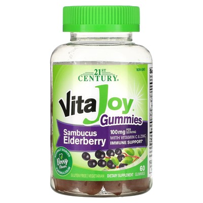 VitaJoy Gummies, Бузина бузина, 60 вегетарианских жевательных конфет