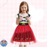 HenzWorld Pirate Costume Kids, Girls Pirate Dress for Halloween Carnival Christmas Cosplay Outfits Little Girl Buccaneer Costumes Tulle Dress Birthday Party Dressing up 3T 4T, Red