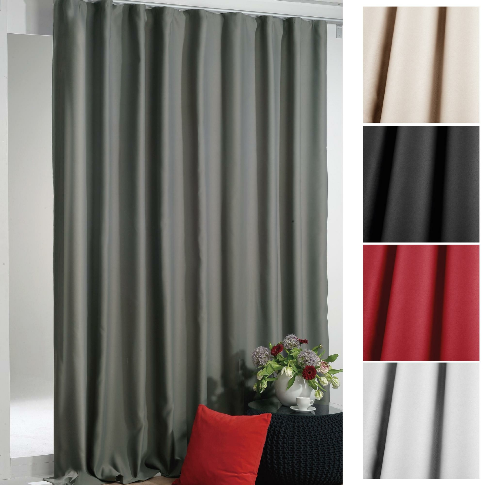 Verdunkelungsgardine Kräuselband Gardine Vorhang Blackout Verdunkelungsvorhang