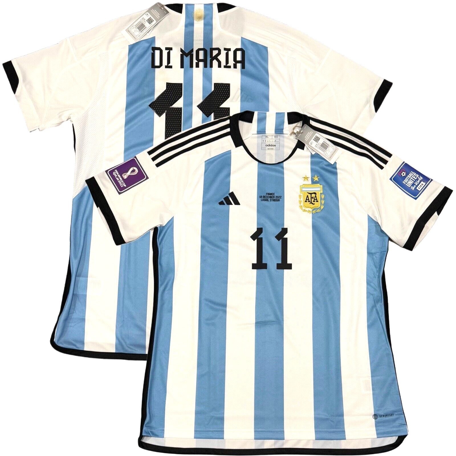 アルゼンチン代表 　ディ・マリア　DI MARIA 11番シャツ adidas アルゼンチン代表 2024 ユニフォーム ホーム 半袖