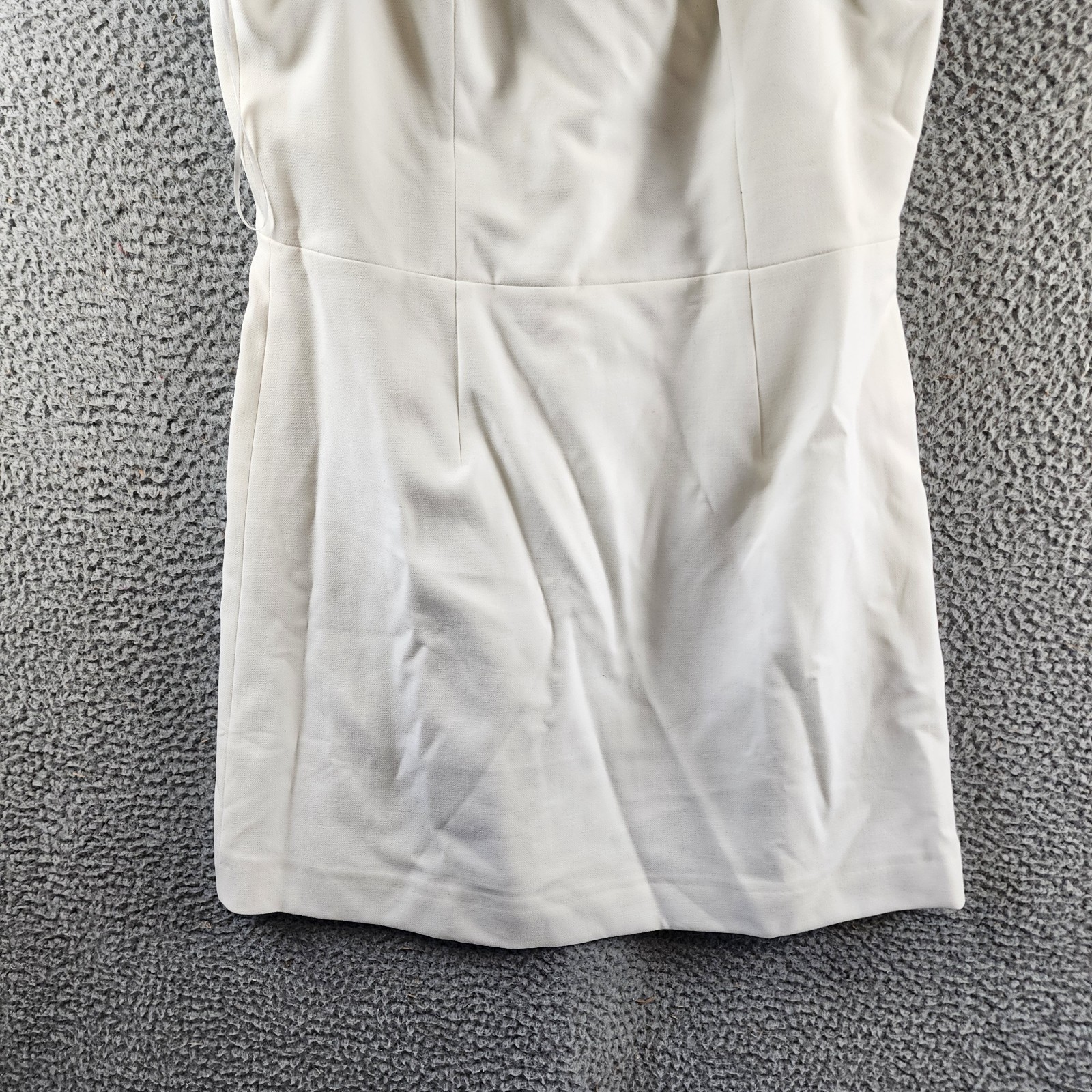 French Connection Whisper Ruffled Mini Dress Women's 10 Summer White Back Zip - Picture 2 of 12