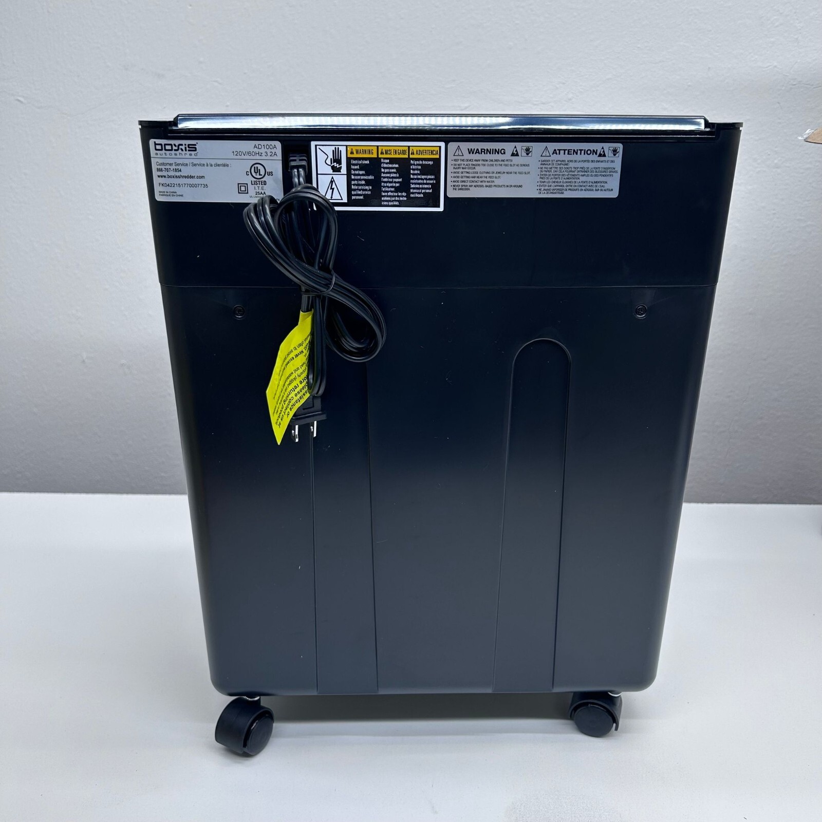 Boxis Autoshred 100Sheet MicroCut Paper Shredder, Black, AD100A