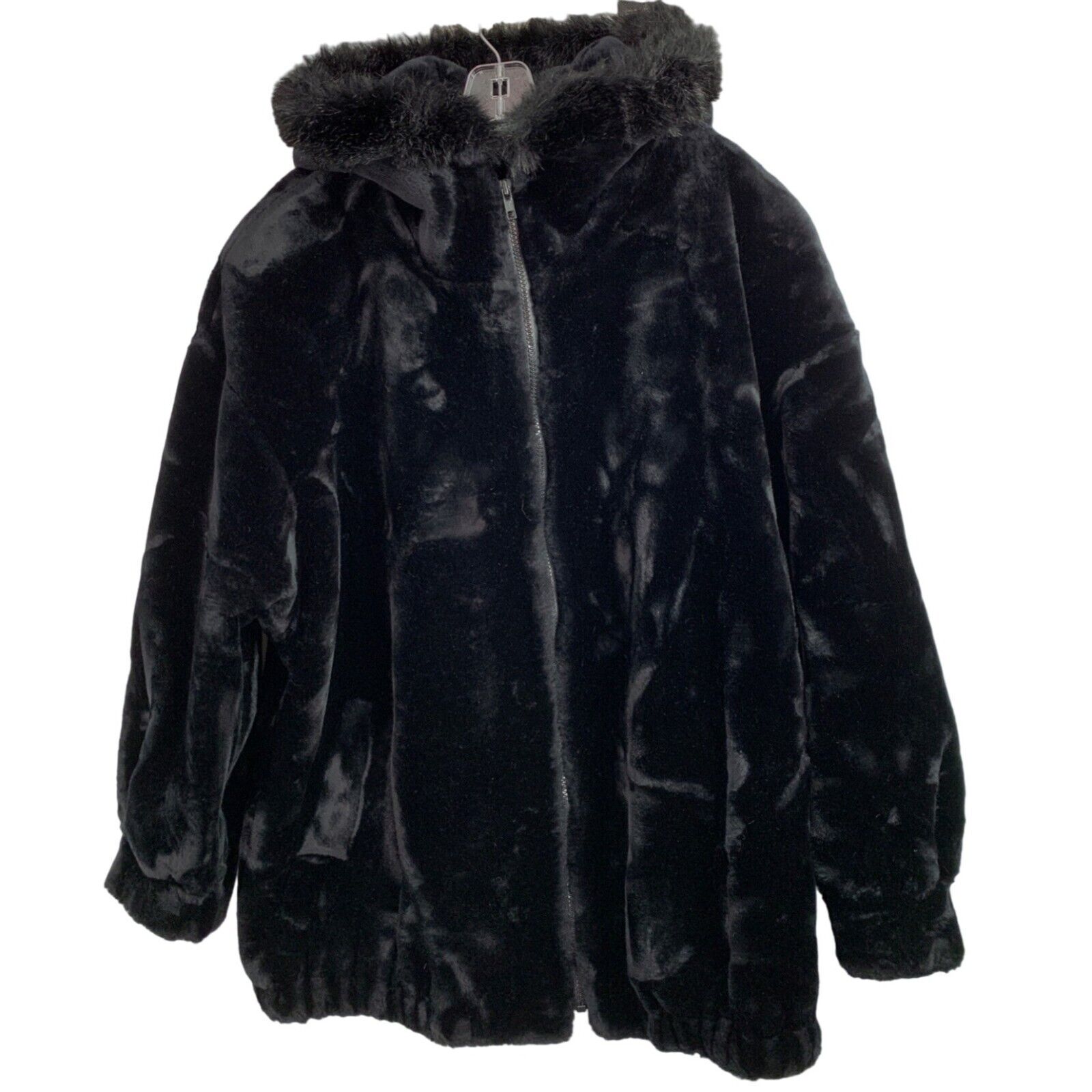 Jacobson's Vintage Faux Fur Zip Jacket Size 14 EUC Hood Jacobson's Vintage Faux Fur Zip Jacket Size 14 EUC Hood