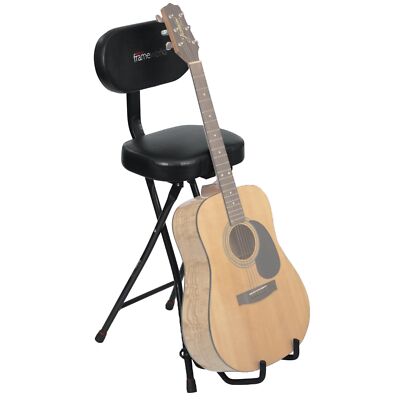 Gator Frameworks GFW-GTR-SEAT Guitar Performance Seat & Guitar Stand idjnow