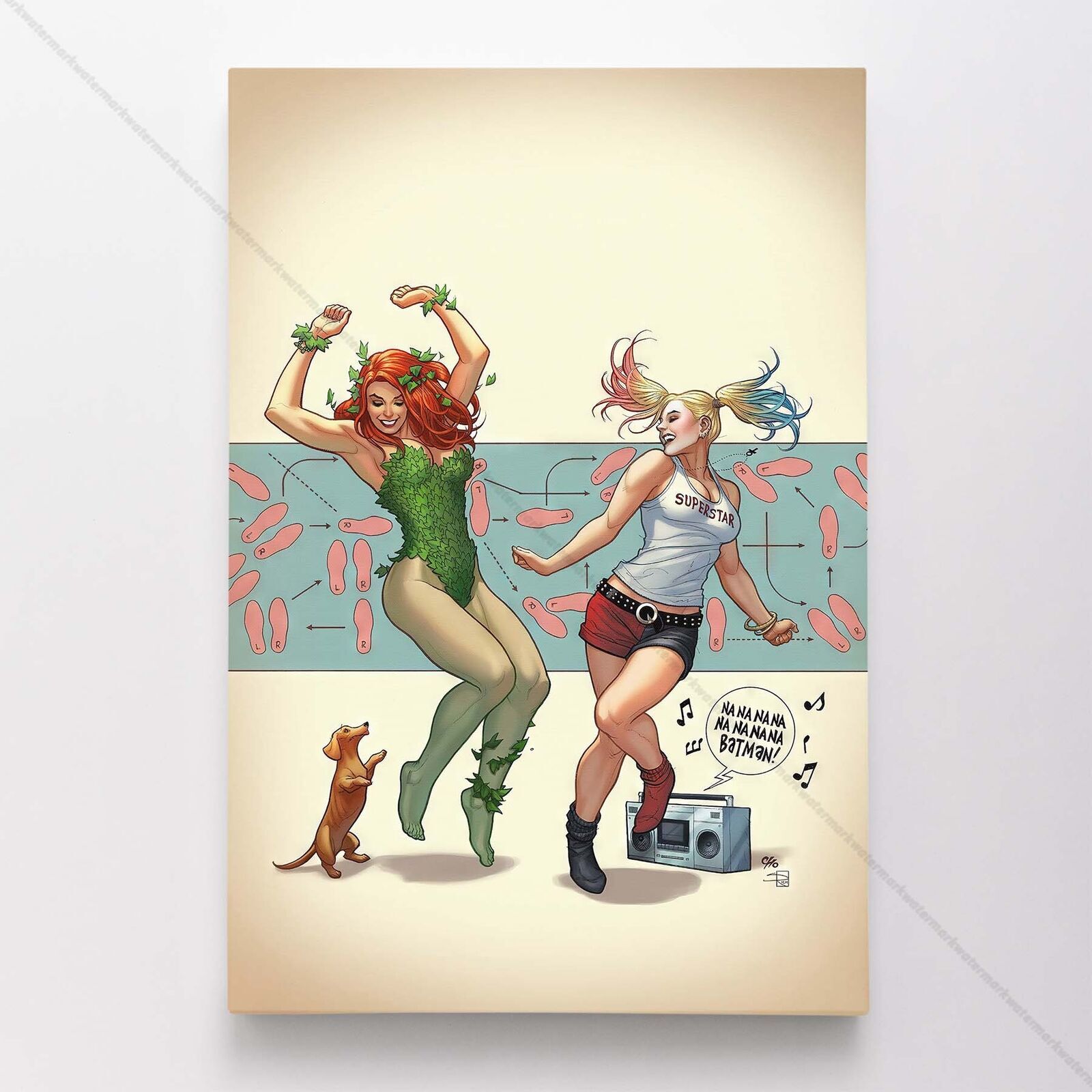 Harley Quinn Poster Canvas Superhero DC Comic Book Comics Wall Art Print #4998