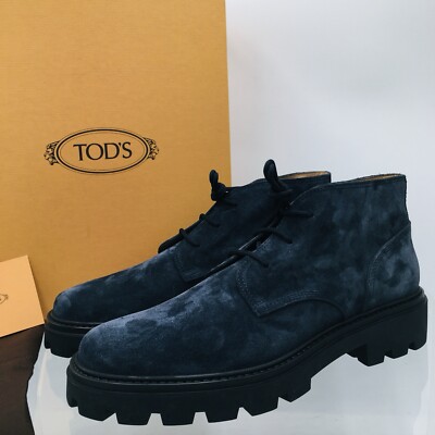 Men s Tod s Suede Chukka Boots Shoes Night- Size US 11 M