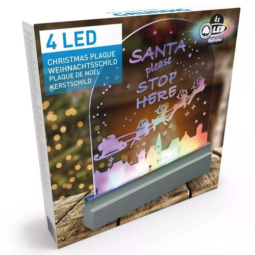 Grundig Santa Stop Here LED Sign