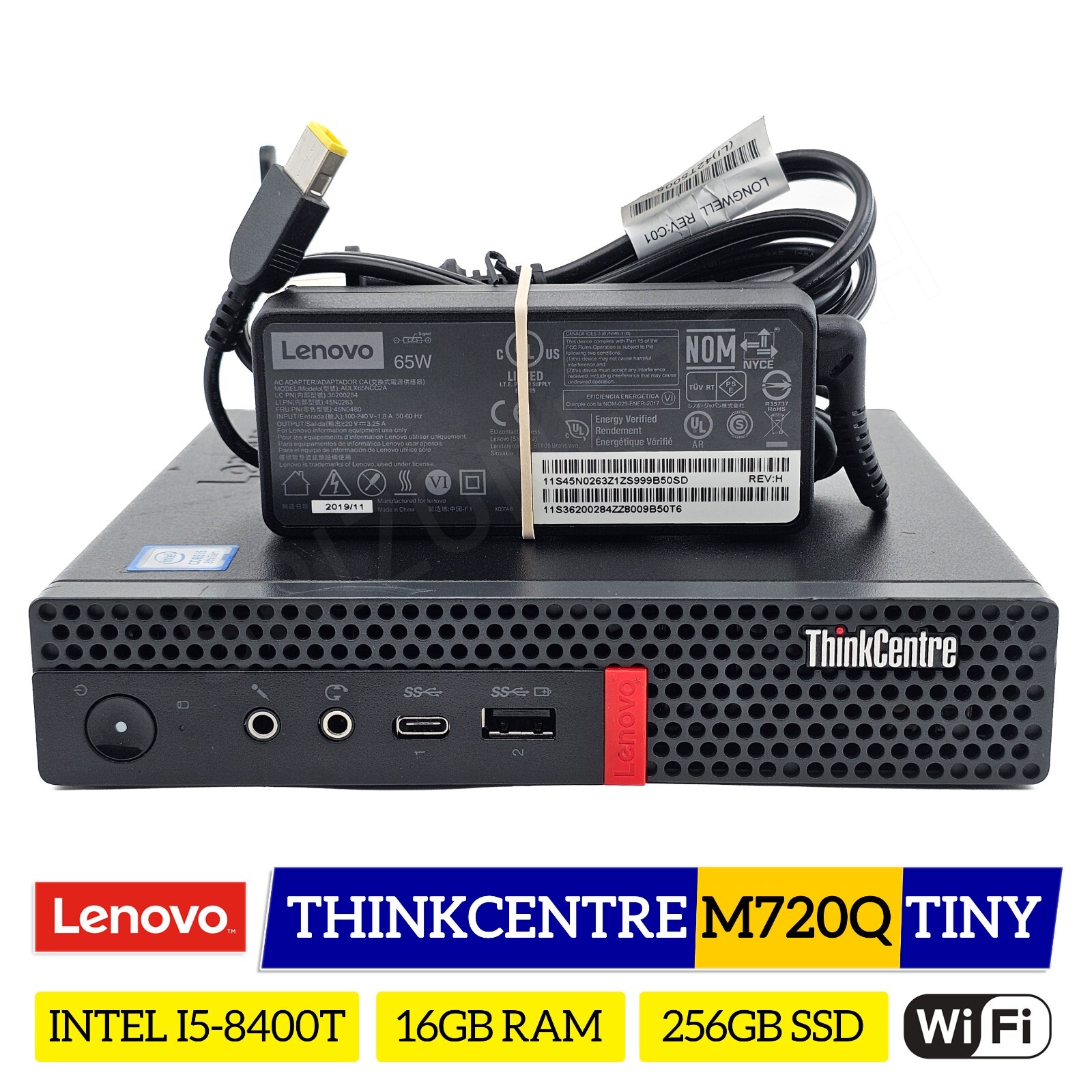 Lenovo ThinkCentre M720q Tiny Intel i5-8400T 16GB RAM 256GB