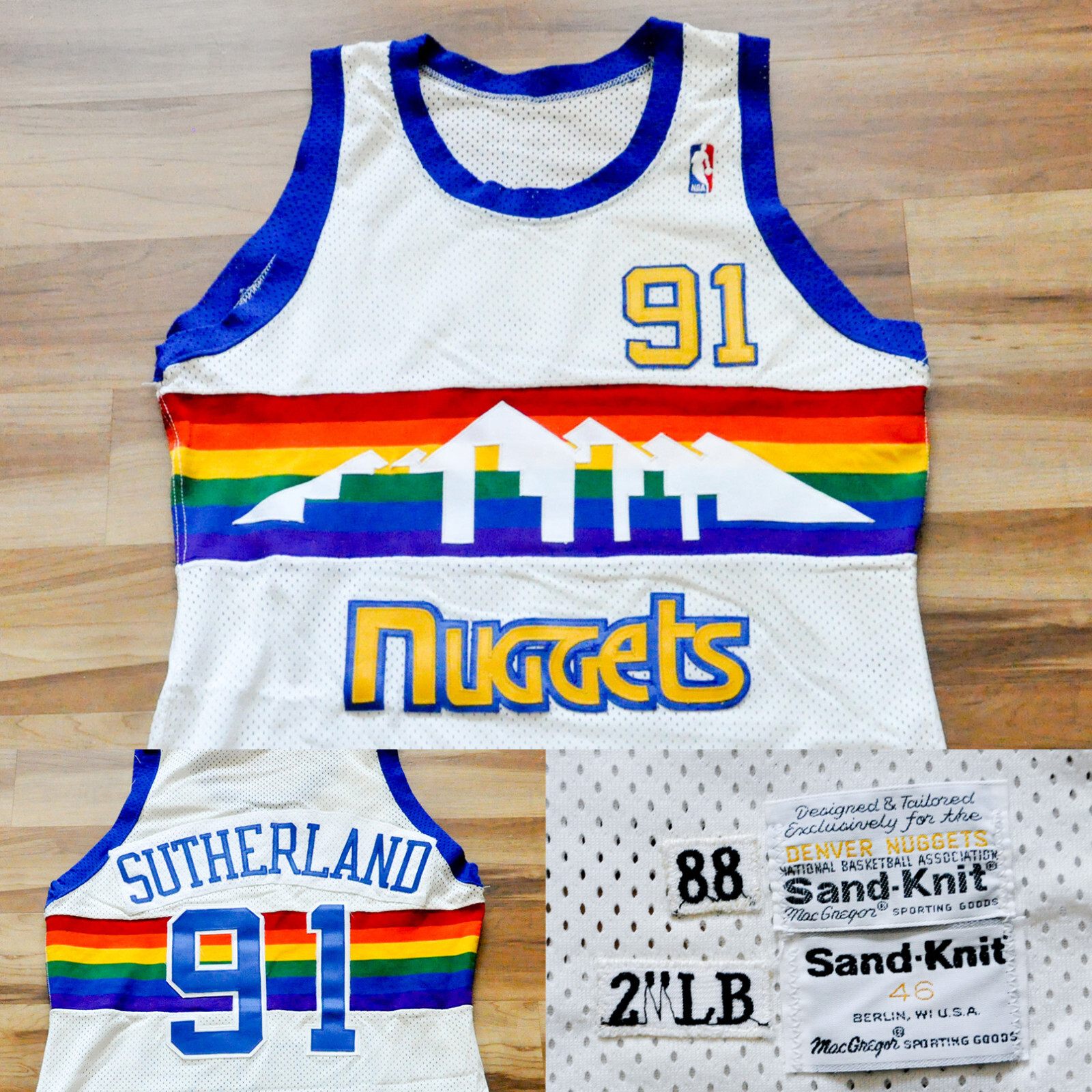 91 Denver Nuggets SandKnit Jersey Custom 1988 Team Issue