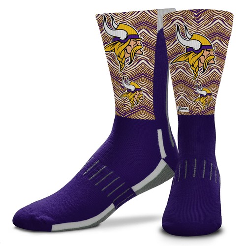 Носки для взрослых унисекс Zubaz X FBF NFL Minnesota Vikings Phenom Curve Crew