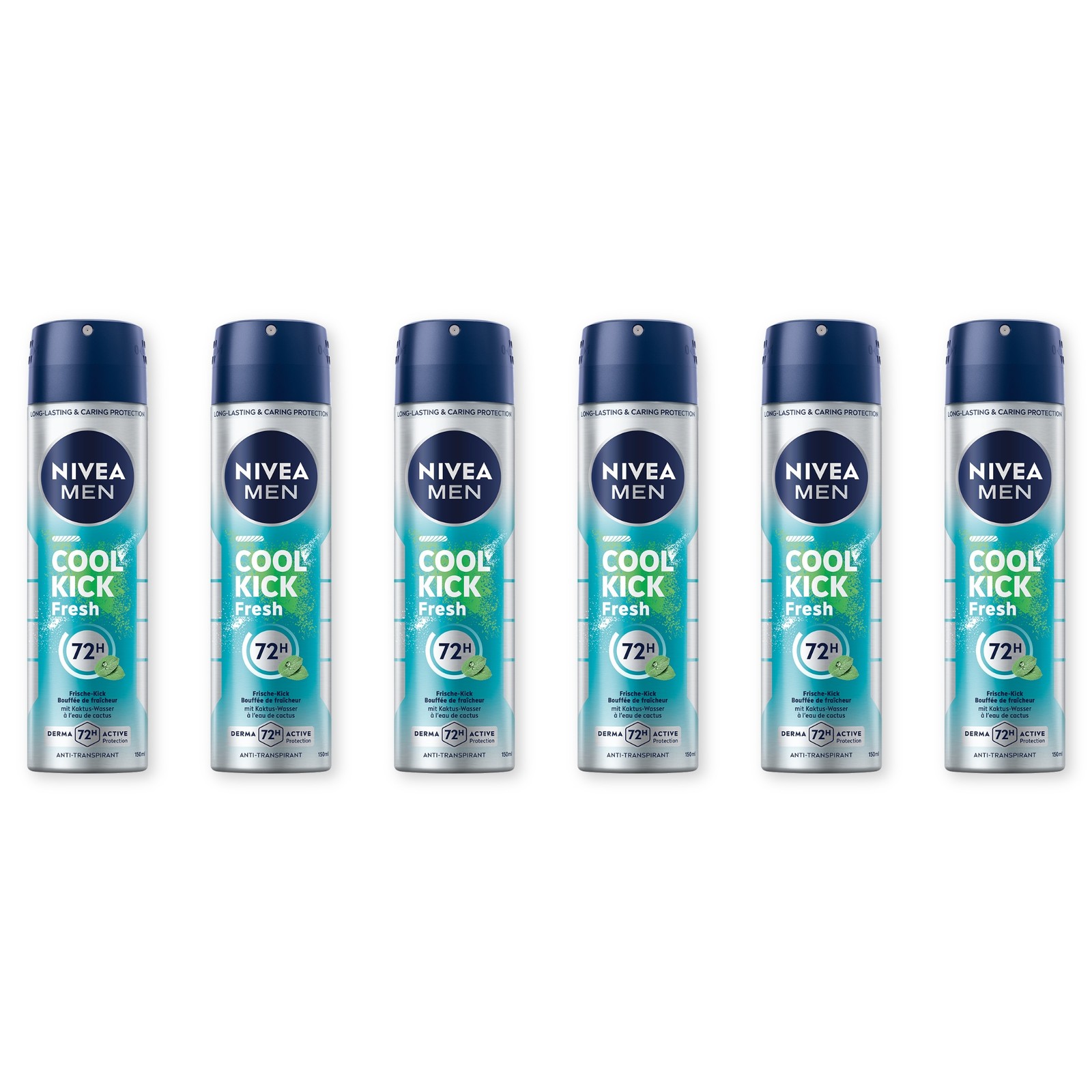 NIVEA Deodorant Men Cool Kick Fresh Deo Spray 6 x 150ml - Bild 1 von 7