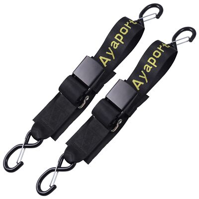 2 Pack Heavy Duty Boat Tie Down Straps to Trailer Boat Transom Strap 4 Ft x 2 in