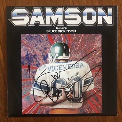 Samson Vice Versa 7  Single Signed Bruce Dickinson