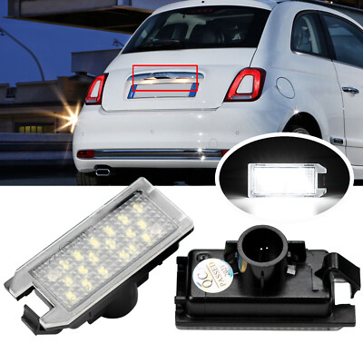 2 x For Jeep Grand Cherokee Compass Patriot FIAT 500 License Number Plate Light