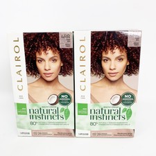 *LOT OF TWO* Clairol Natural Instinct 4RR Dark Red Hair ...