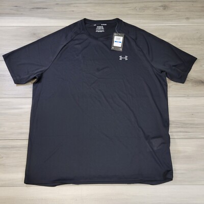 Under Armour T-Shirt Men's XL Black Tech 2.0 Short Sleeve New