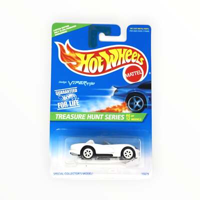 Hot Wheels Dodge Viper RT-'10 #433 - White Treasure Hunt - 1996 Mainline A