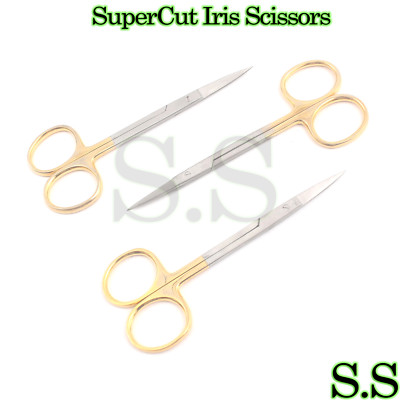 3 SuperCut Iris Scissors 4 1/2'' Str Dental Instruments 