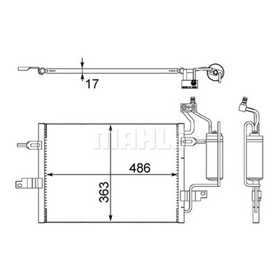 MAHLE Air Conditioning Condenser AC 404 000S FOR Meriva Genuine Top German Quali