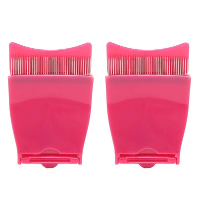 2 Pcs Portable Folding Eye Lash Comb Pink Eyelash Separator For Home Travel USA